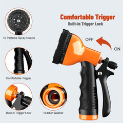 Besiter Garden Hose Nozzle showing spray pattern options