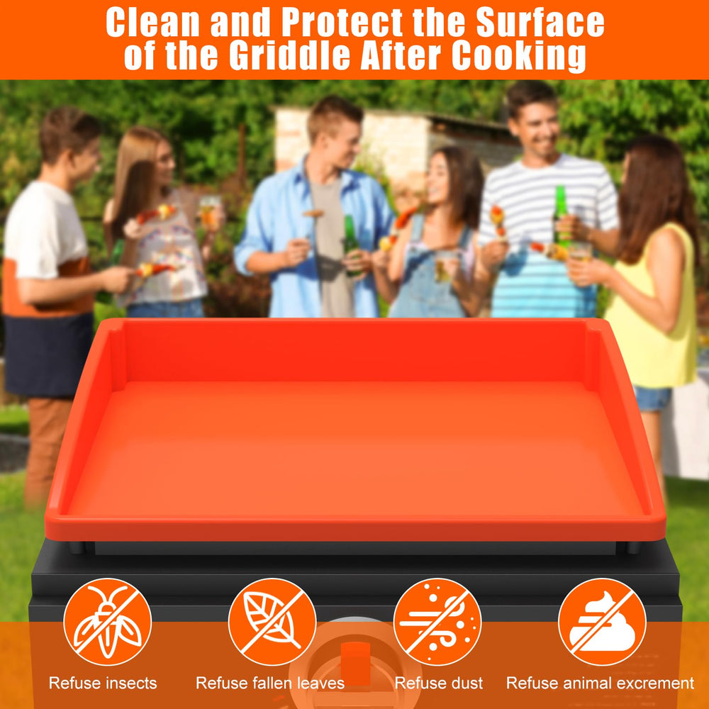 BESSIO 17 Inch Silicone Griddle Mat Cover showing full coverage design