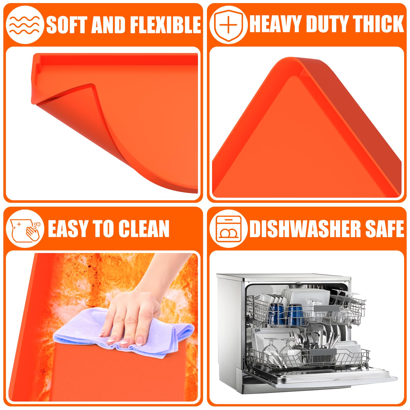 BESSIO Silicone Griddle Mat Cover easy to clean with soap and water