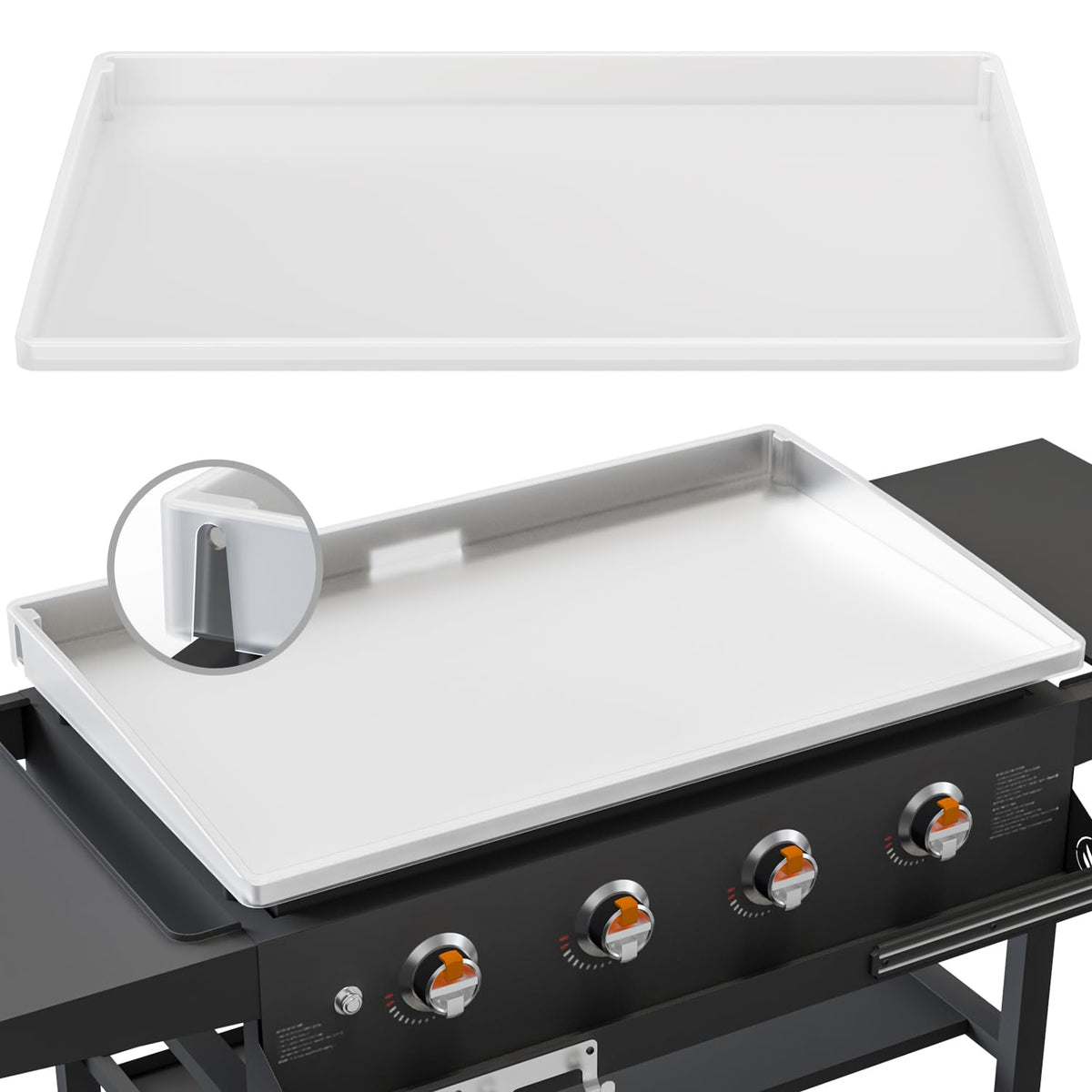 BESSIO Silicone Griddle Mat Cover for 36" Blackstone Grill, clear