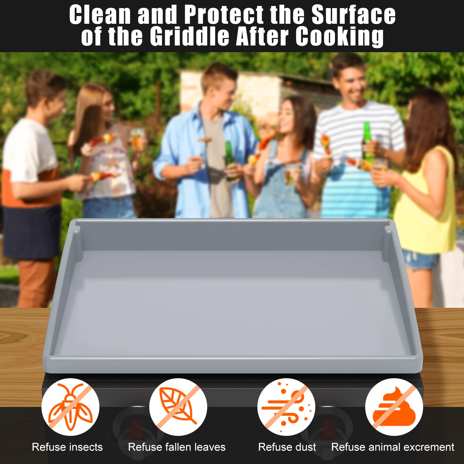 BESSIO Silicone Griddle Mat Cover on a Blackstone griddle