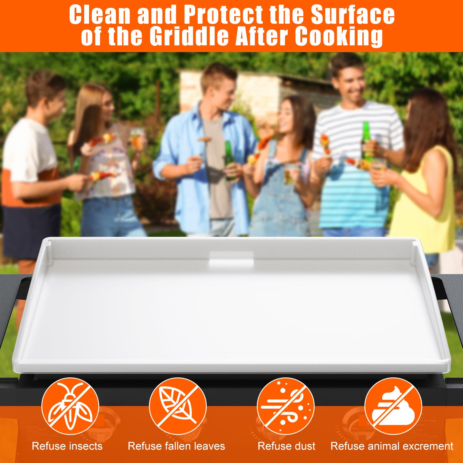 BESSIO silicone griddle mat showing full coverage design on a Blackstone grill