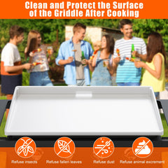 BESSIO silicone griddle mat showing full coverage design on a Blackstone grill