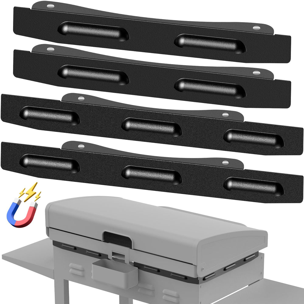 BESSTY Black Wind Guards for Blackstone Griddle, front view