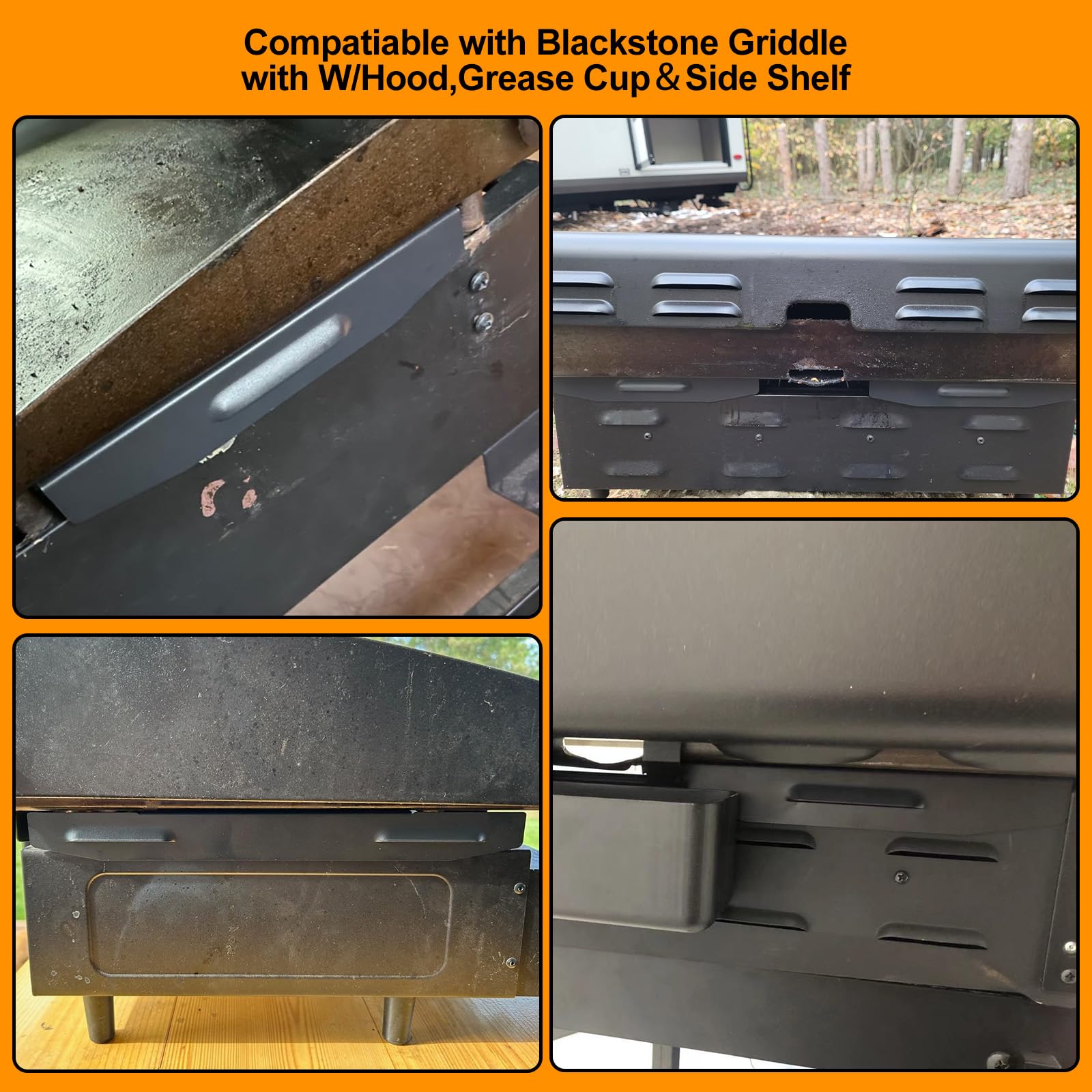 BESSTY Black Wind Guards with dimensions shown