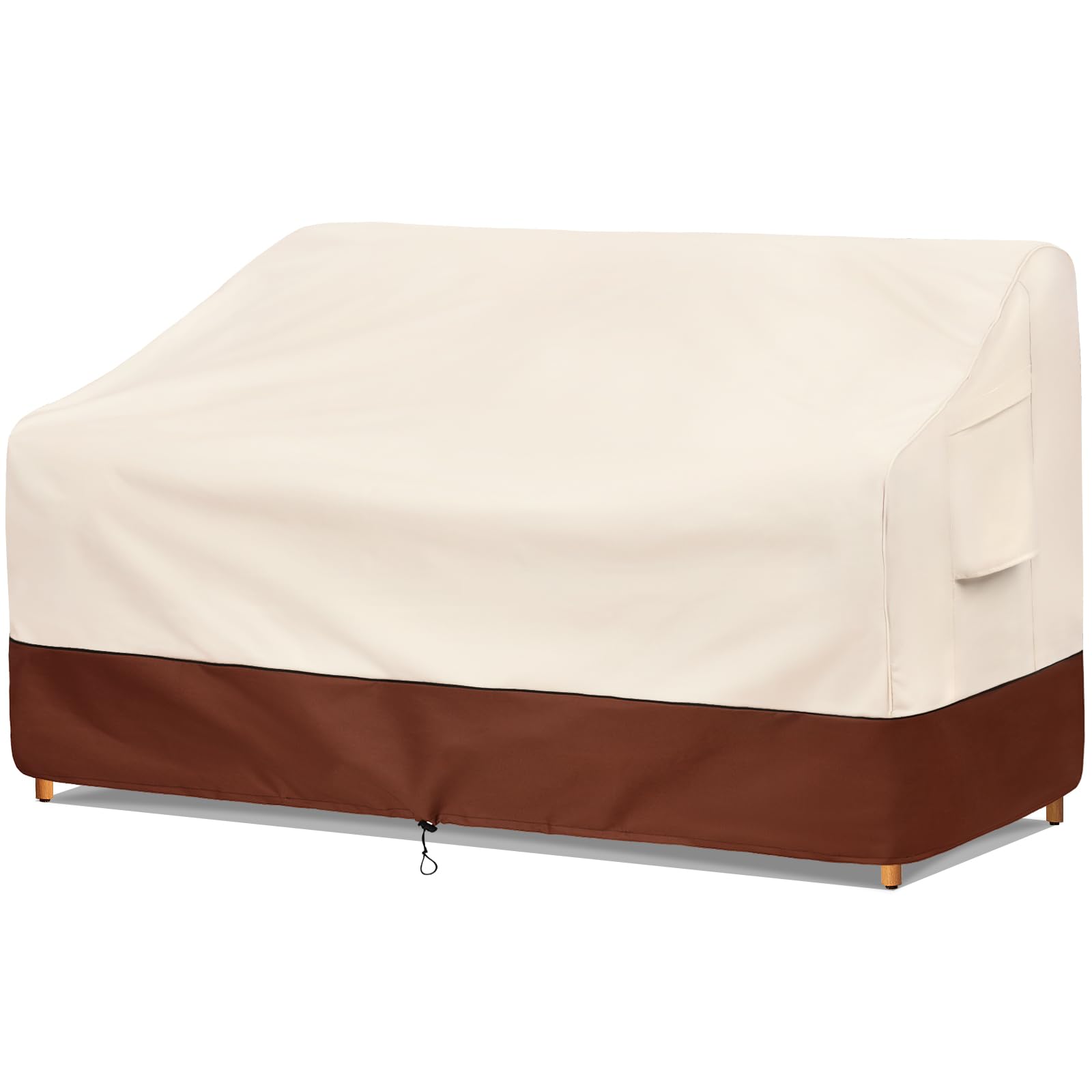 Bestalent Outdoor Patio Sofa Cover brown model front view