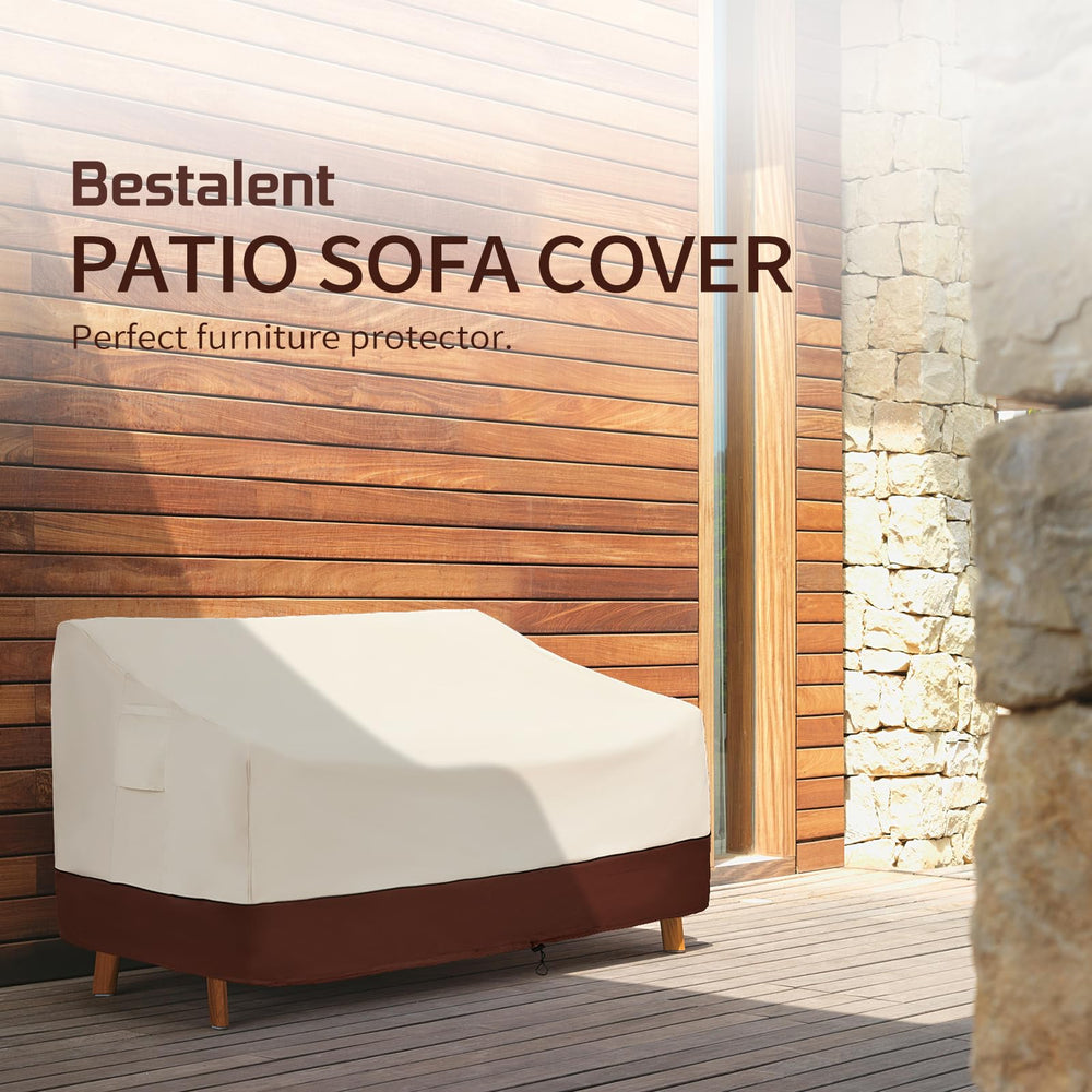 Bestalent Outdoor Patio Sofa Cover laid flat for measurement