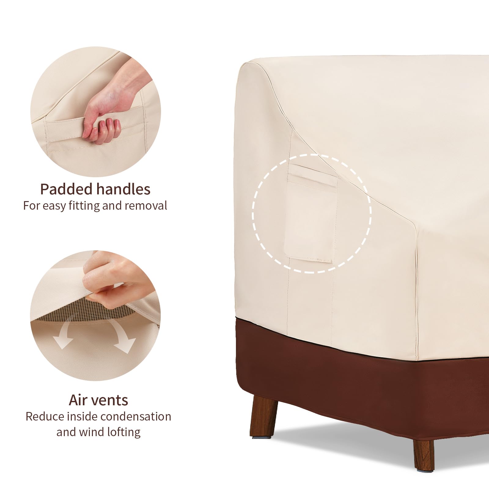 Bestalent Outdoor Patio Sofa Cover pack size and packaging