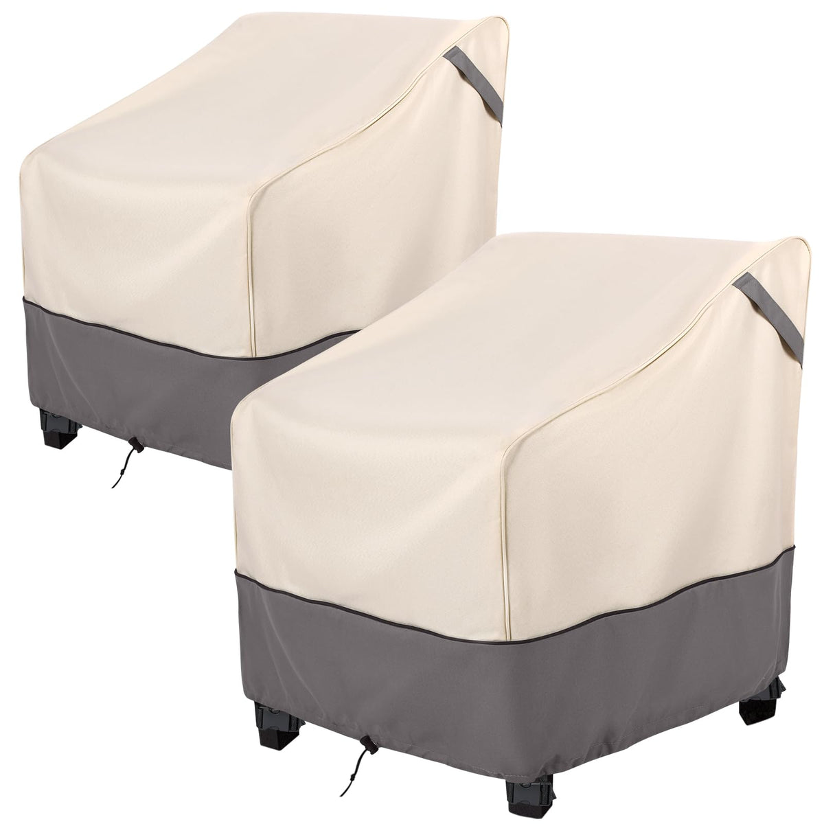 Bestalent waterproof patio chair cover beige front view