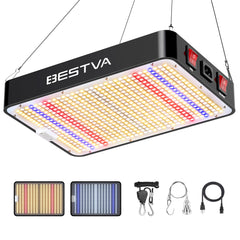 BESTVA DC1000 Grow Light front view with full spectrum LEDs