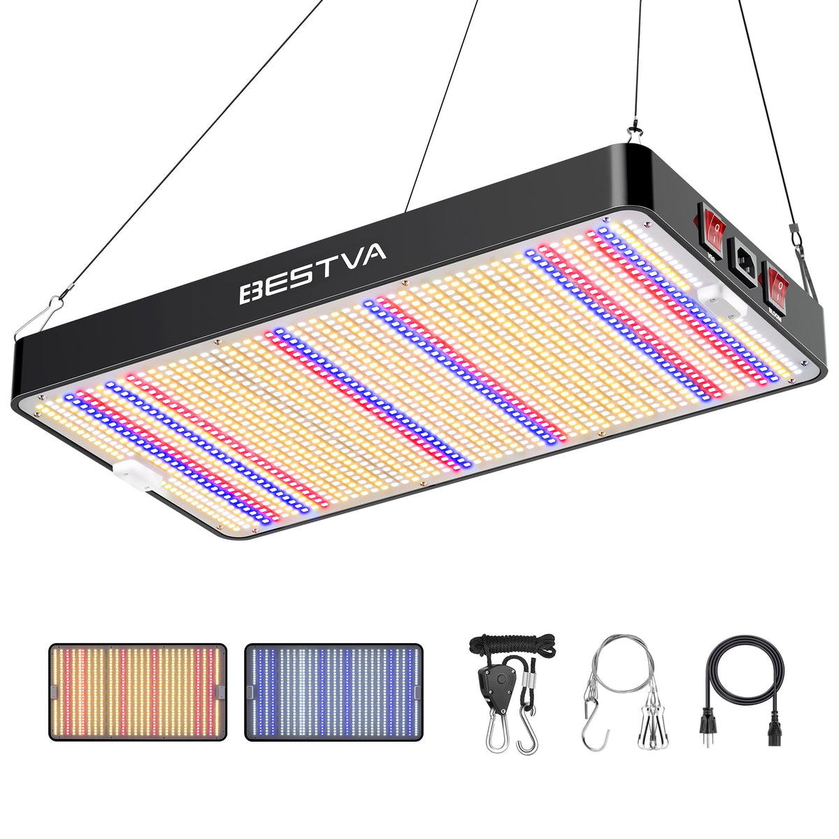 BESTVA DC3000 Grow Light front view with LED diodes