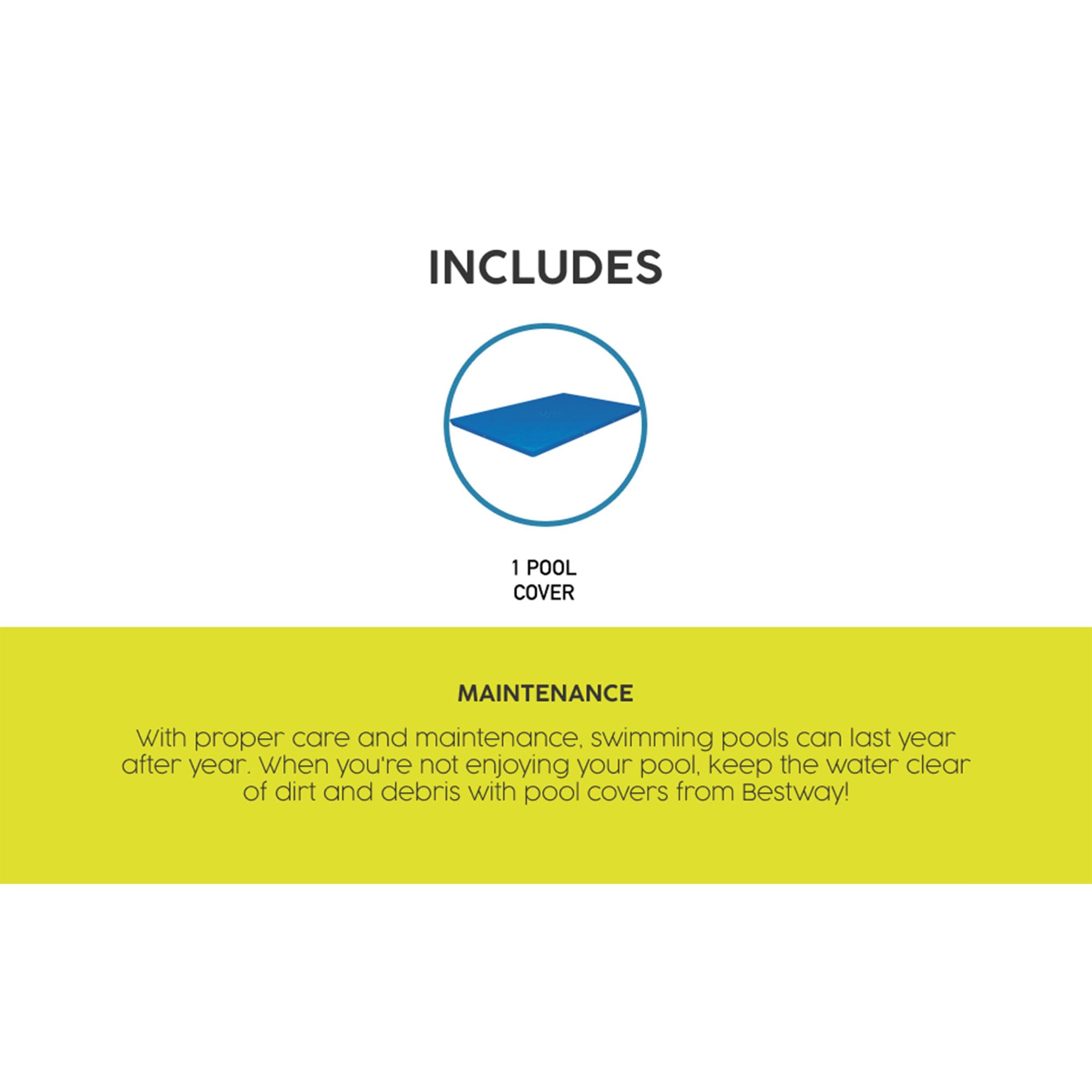 Bestway Flowclear Rectangular Pool Cover details
