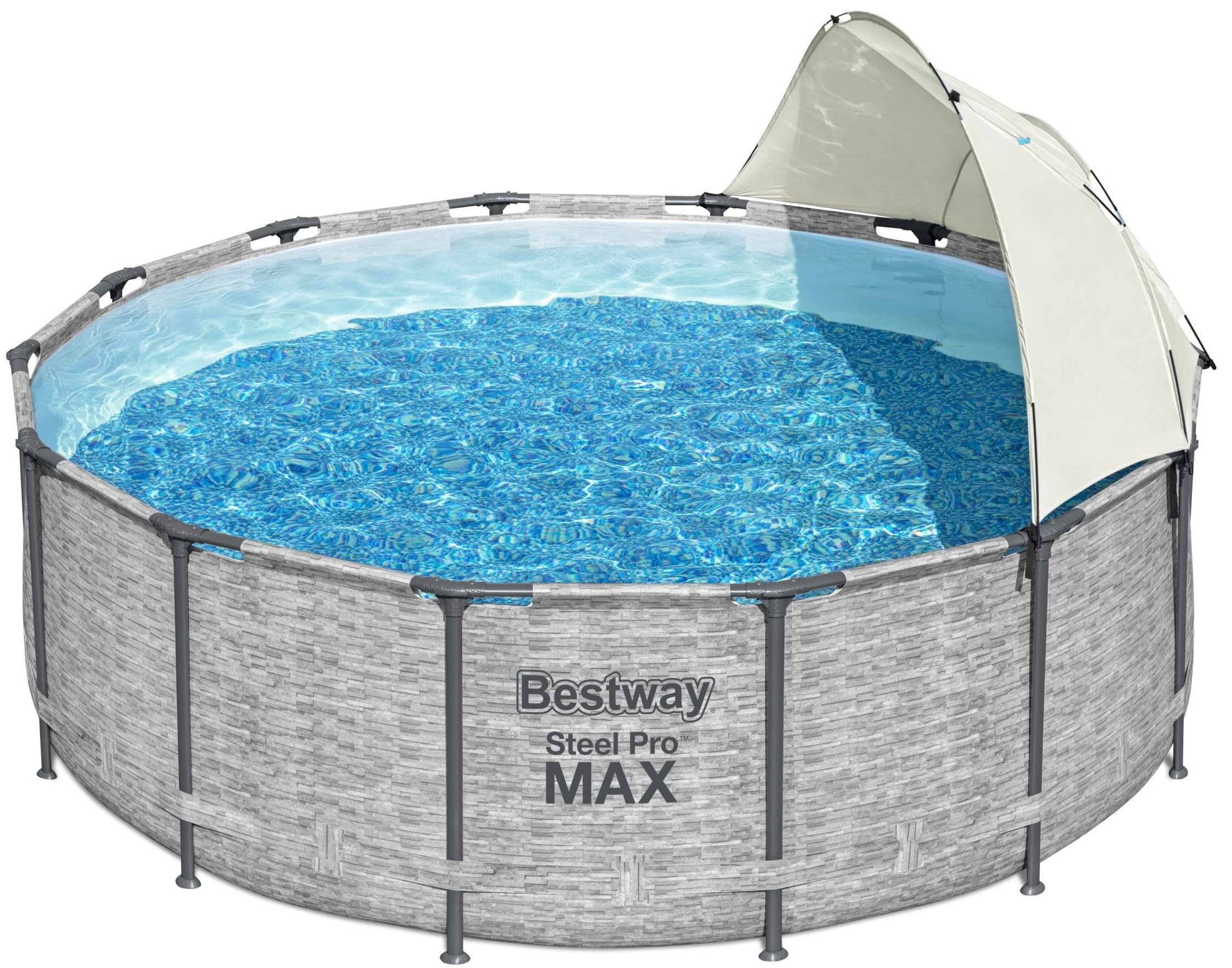 Bestway Pool Canopy Sunshade in backyard setting