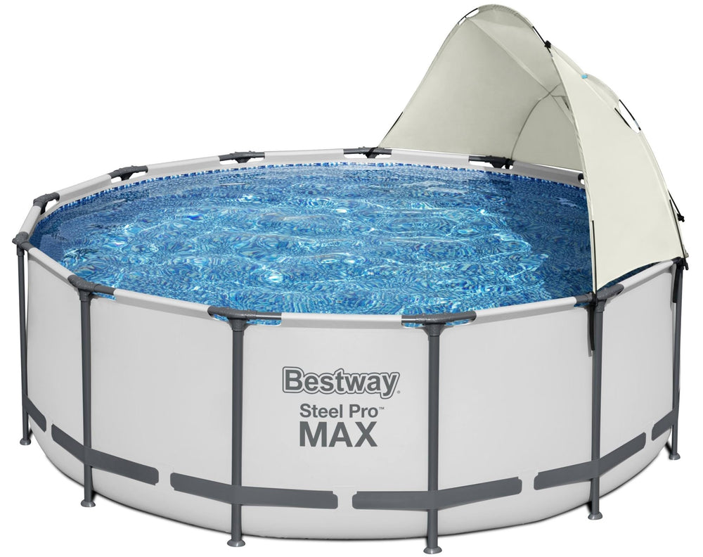 Bestway Pool Canopy Sunshade with all components laid out