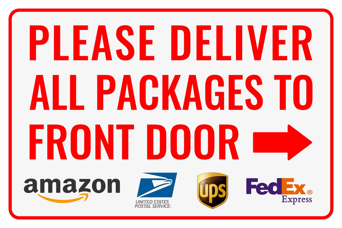 Bestylez delivery sign front view 12x8 inches