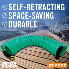 Better Boat 25FT hose coiled for storage