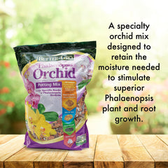 Better-Gro Phalaenopsis Potting Mix in a pot with orchids