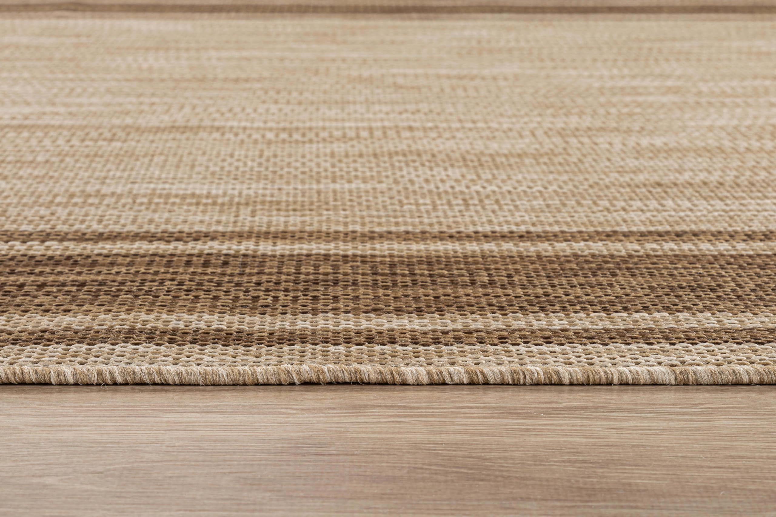 Beverly Rug 6x9 Outdoor Rug against furniture