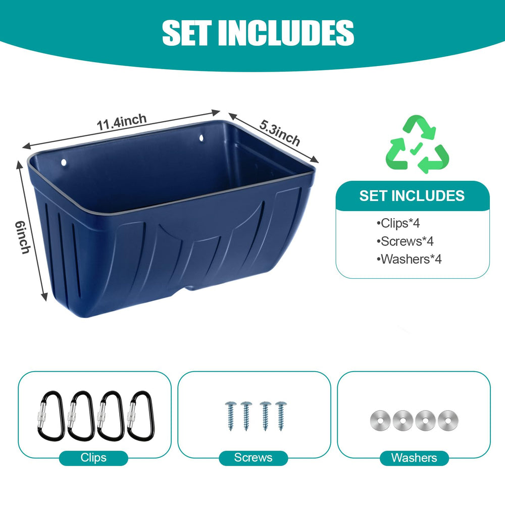 Bi fujian Chicken Feeder Waterer side view with mounting clips