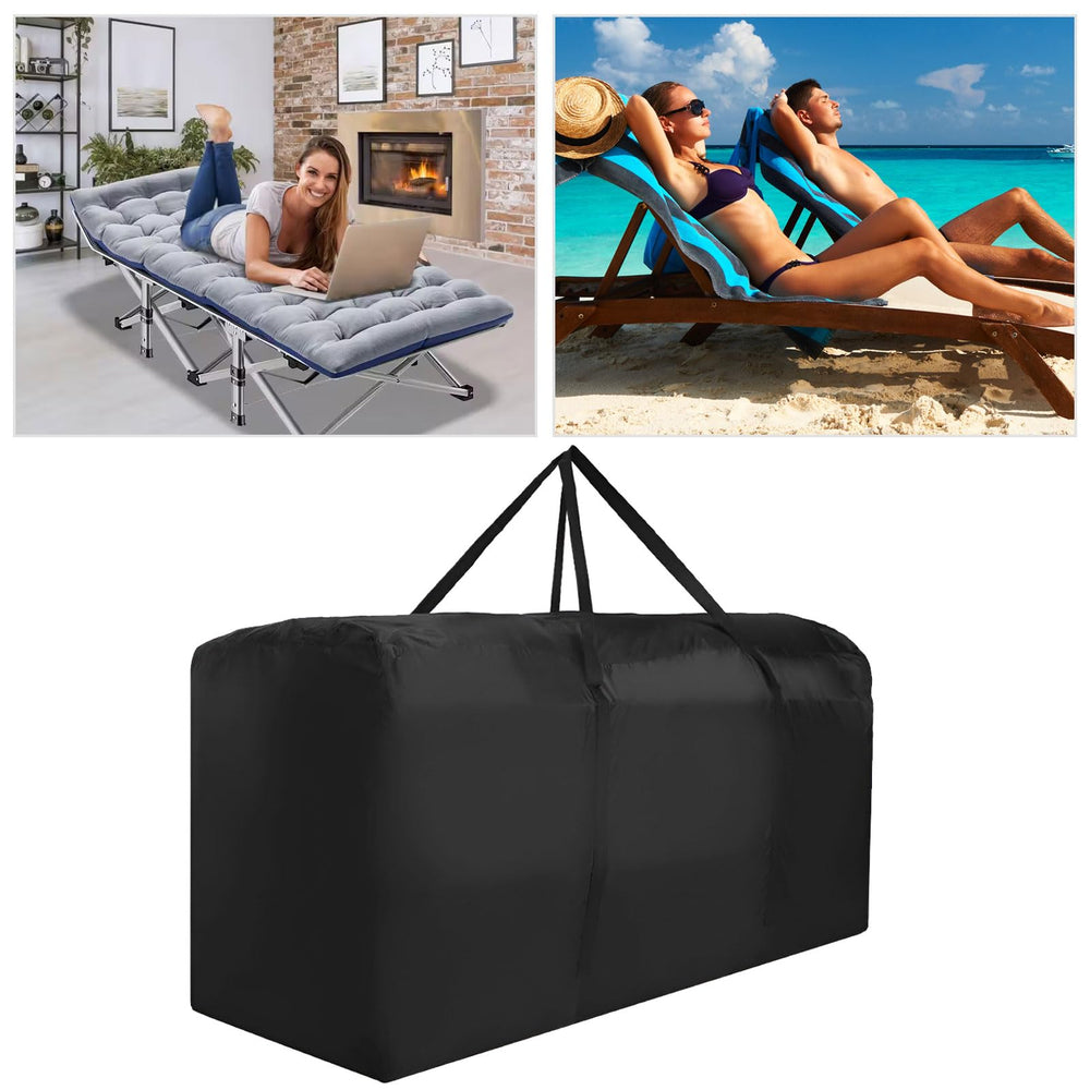 Bicherub storage bag with outdoor cushions inside