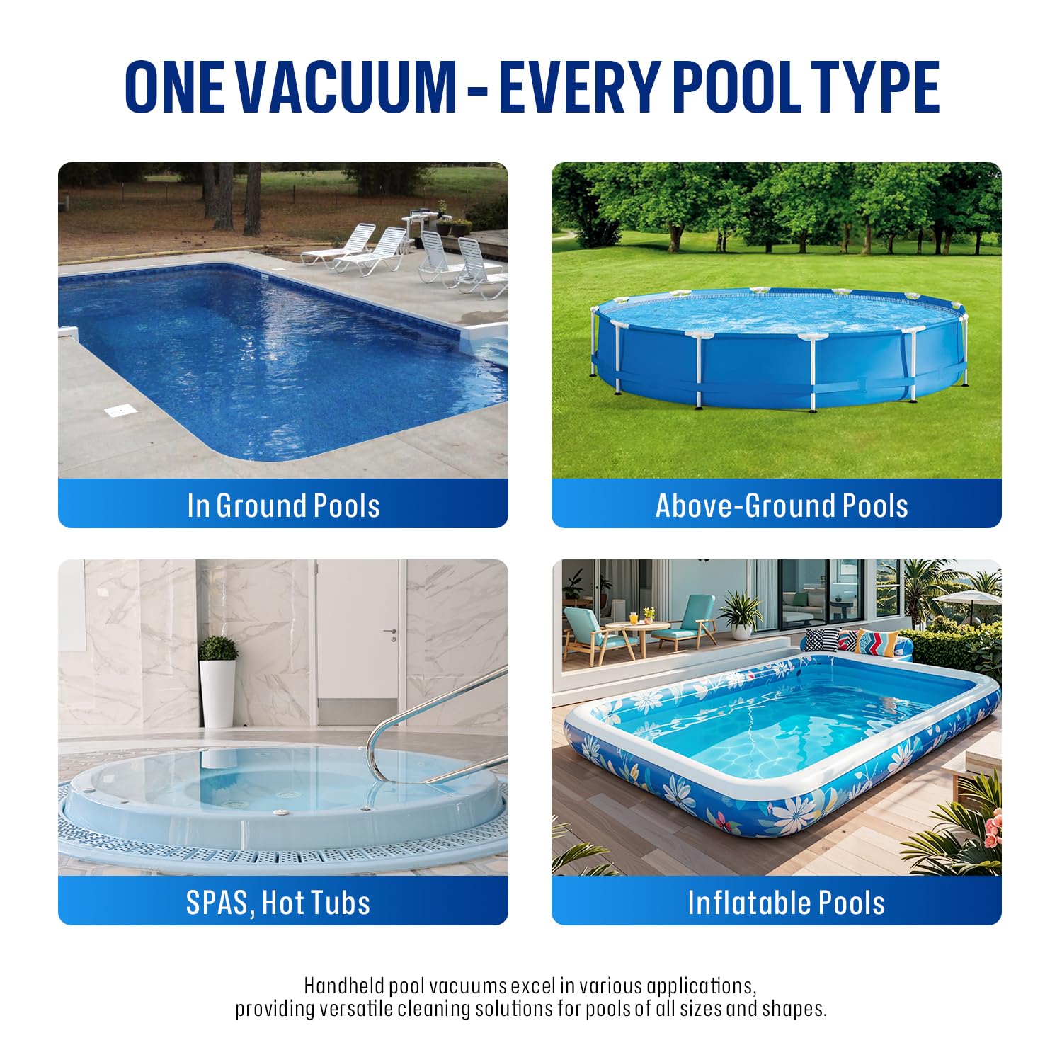 BIELMEIER pool vacuum demonstrating flexible reach