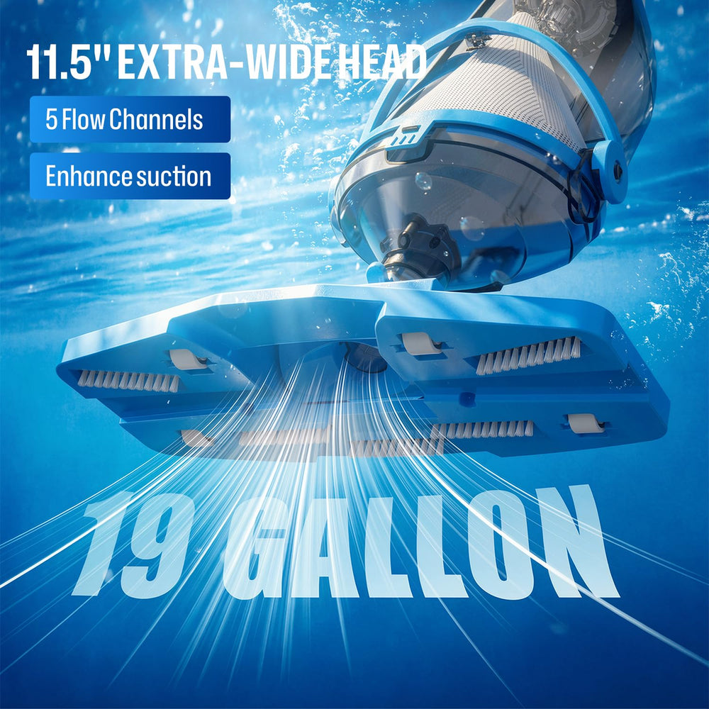 BIELMEIER pool vacuum with telescopic pole and filters