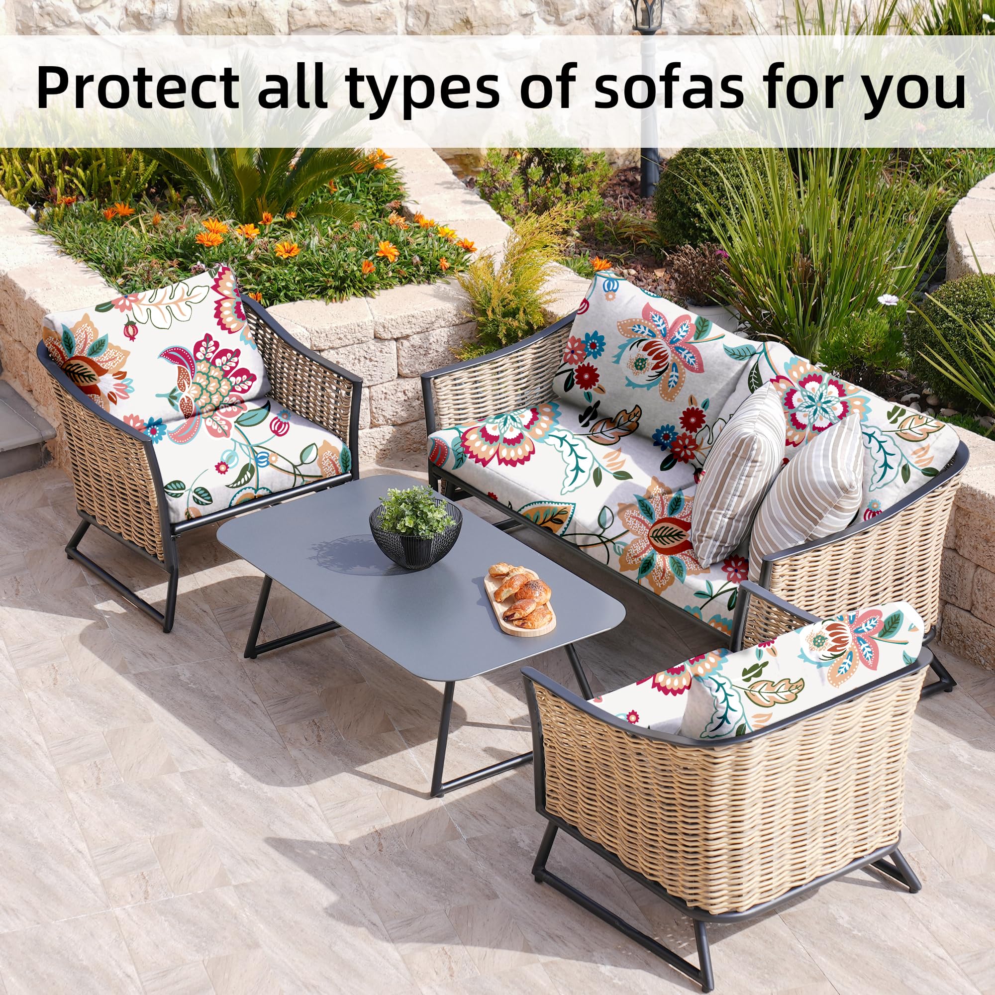 BIETYONE cushion cover fitted on a sofa cushion outdoors