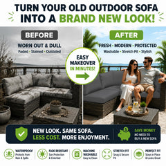 BIETYONE cushion cover fitted on outdoor sofa