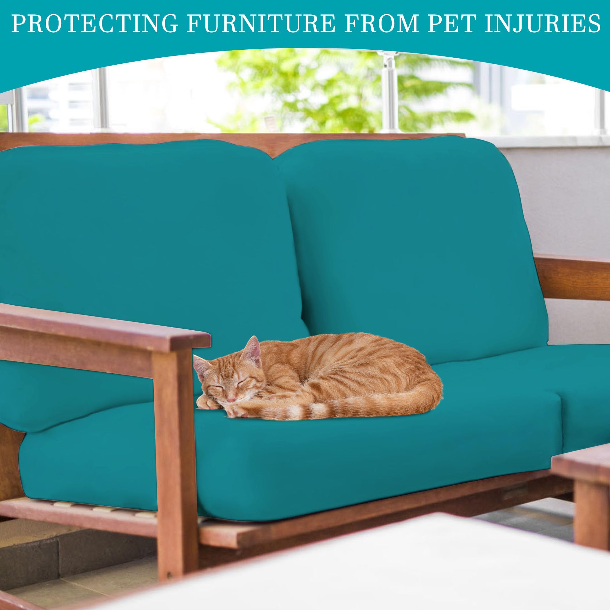 BIETYONE cushion cover in use on garden furniture