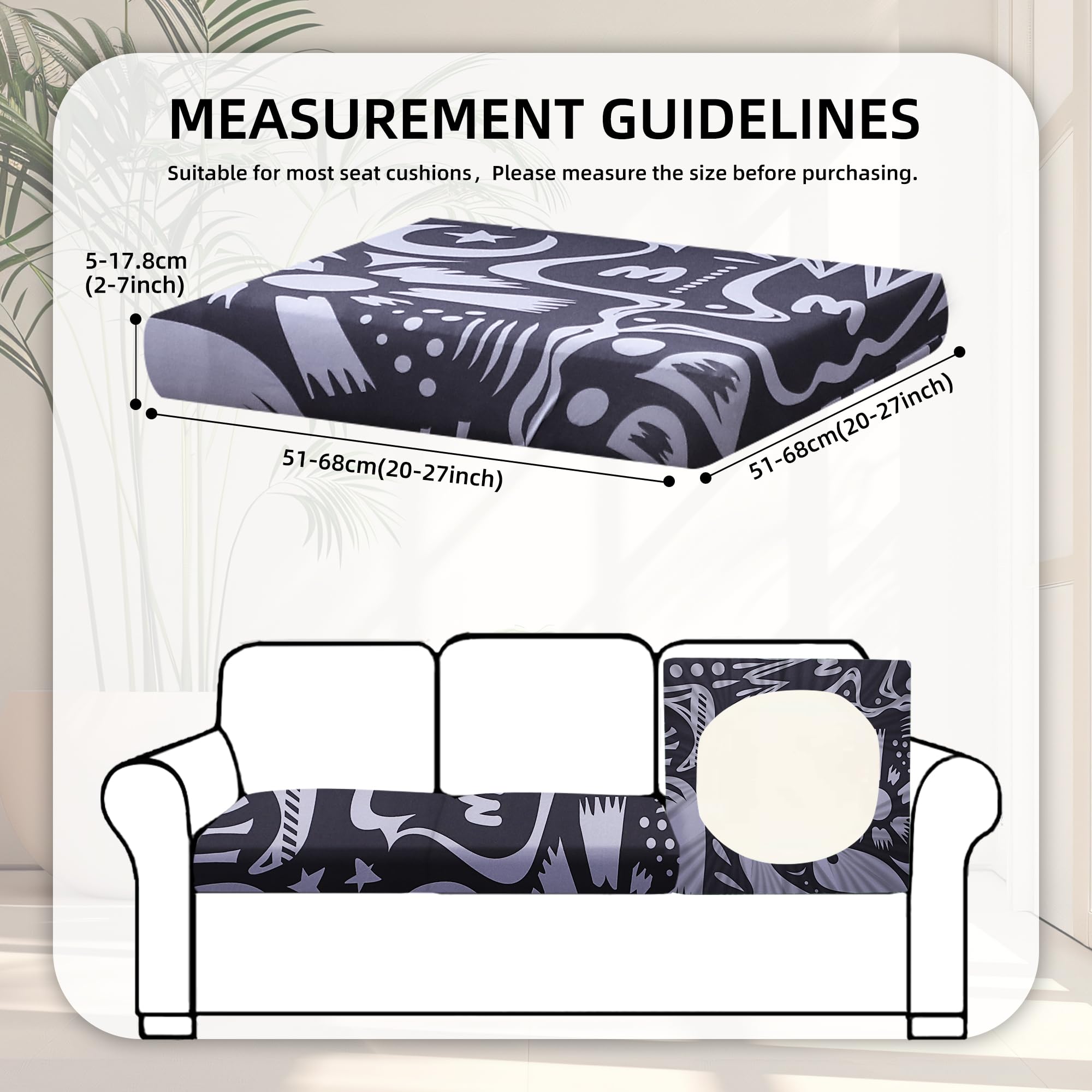 BIETYONE cushion cover showing elastic fit on a patio sofa