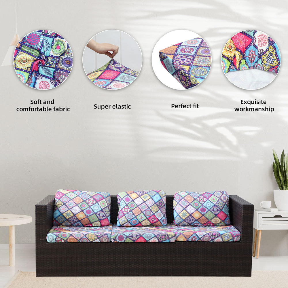 BIETYONE cushion covers displayed on patio furniture