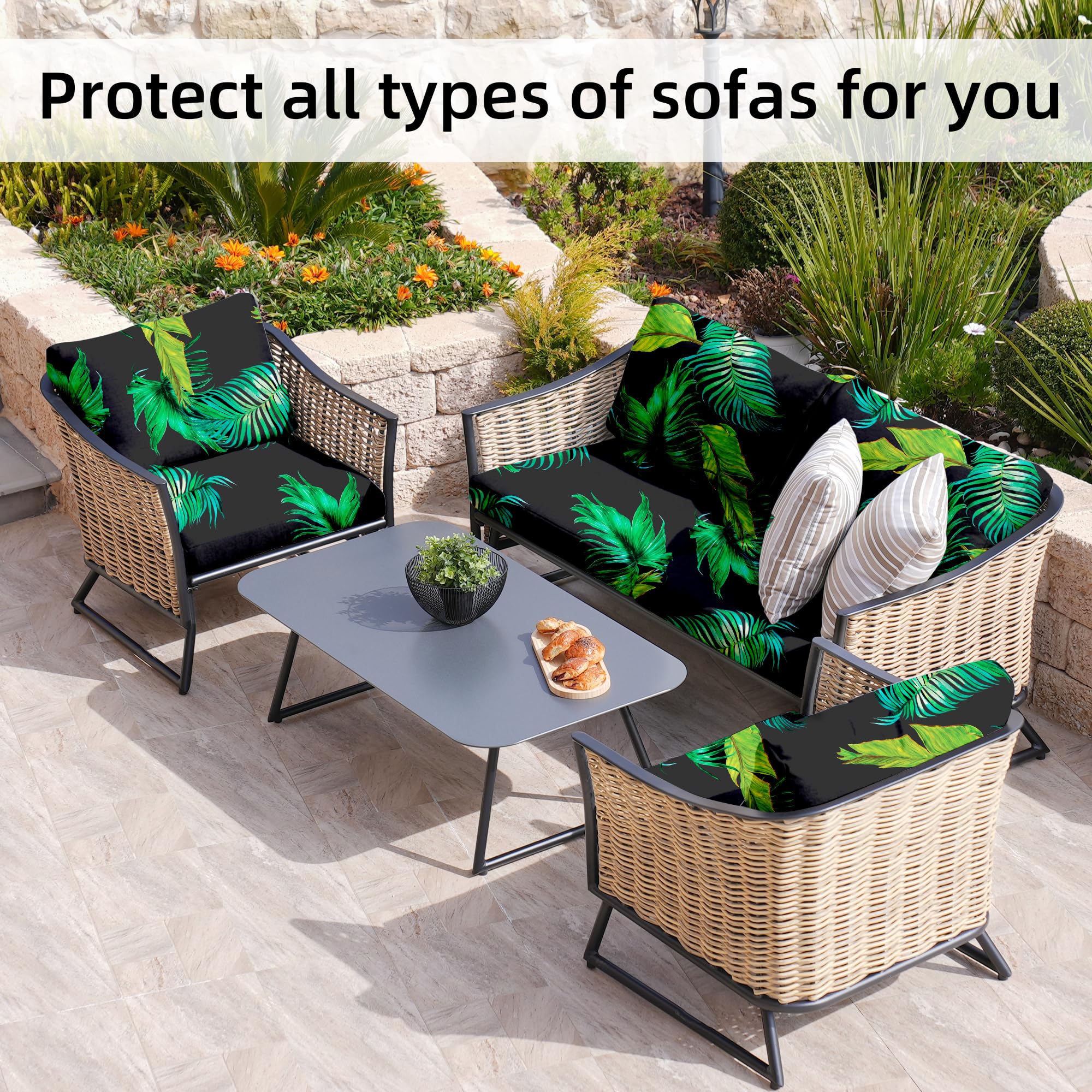 BIETYONE cushion covers displayed on patio furniture