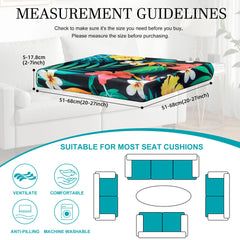 BIETYONE cushion covers in Floral Leaf design on a patio sofa