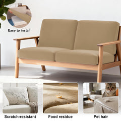 BIETYONE Cushion Covers in Khaki, Side View