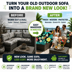 BIETYONE cushion covers in use on a patio sofa