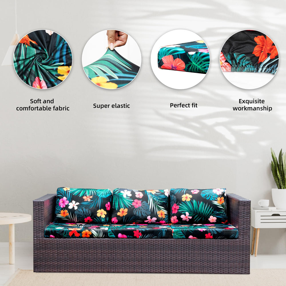 BIETYONE cushion covers on outdoor patio furniture