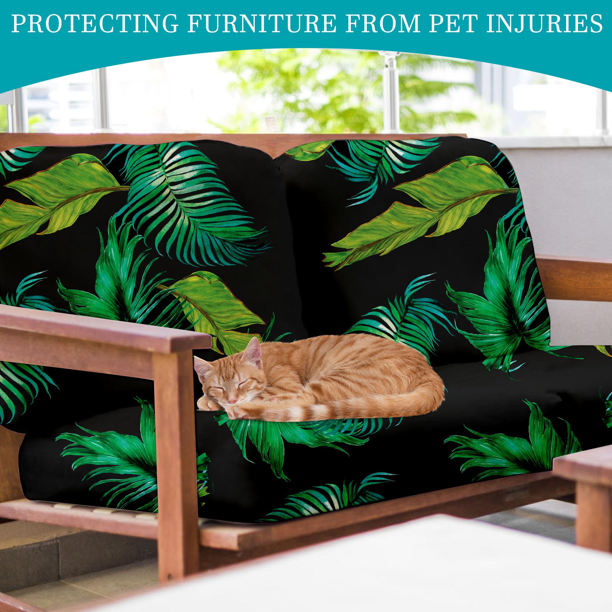 BIETYONE cushion covers on sectional outdoor sofa