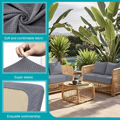 BIETYONE Outdoor Cushion Cover 12PCS fabric texture close-up