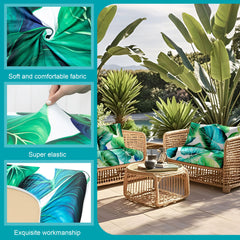 BIETYONE Outdoor Cushion Cover Green Leaf packaging