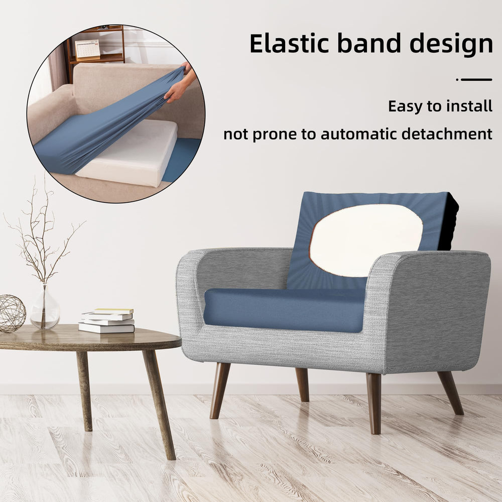 BIETYONE outdoor cushion cover in Grey Blue colour on sofa