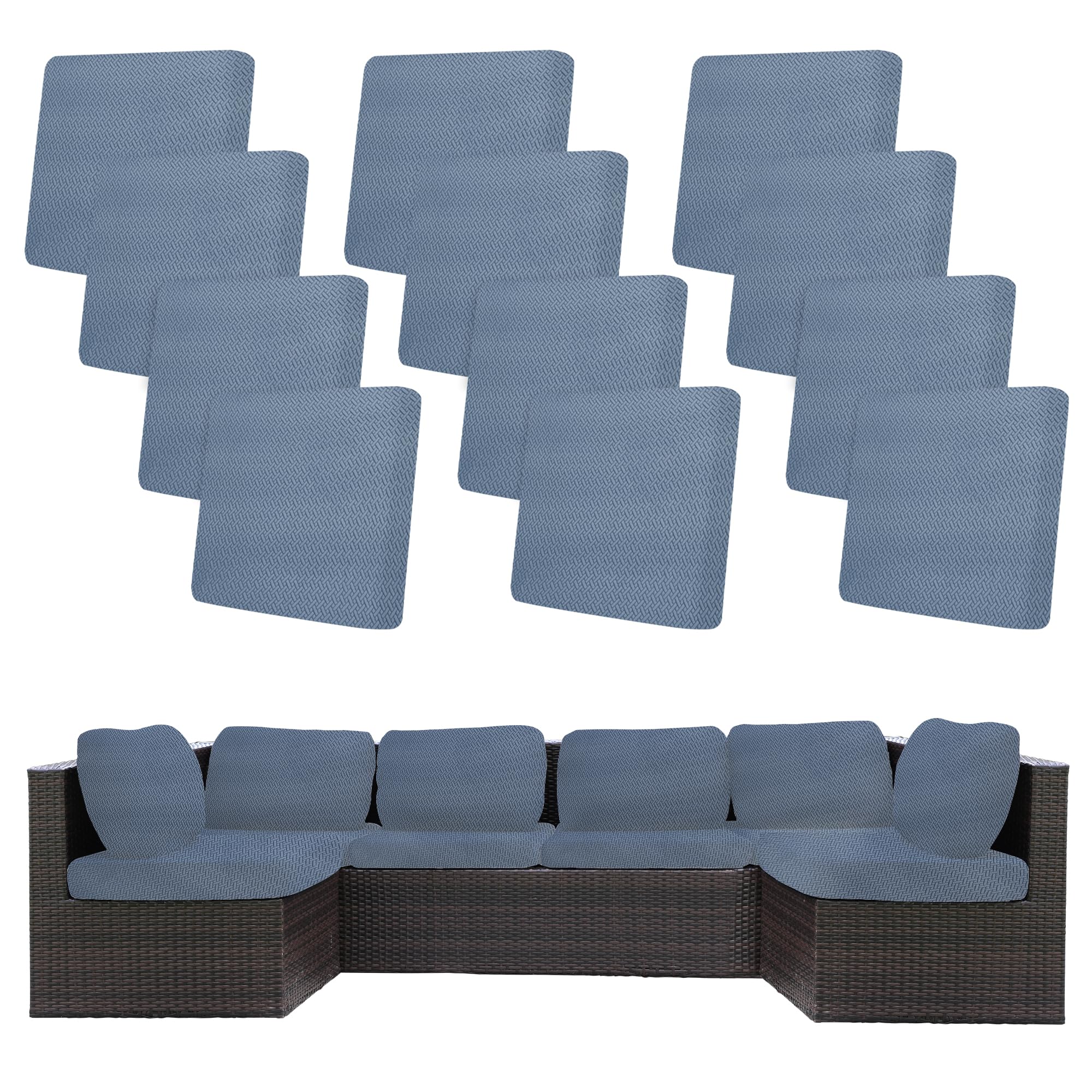 BIETYONE outdoor cushion cover in West Lake Blue front view