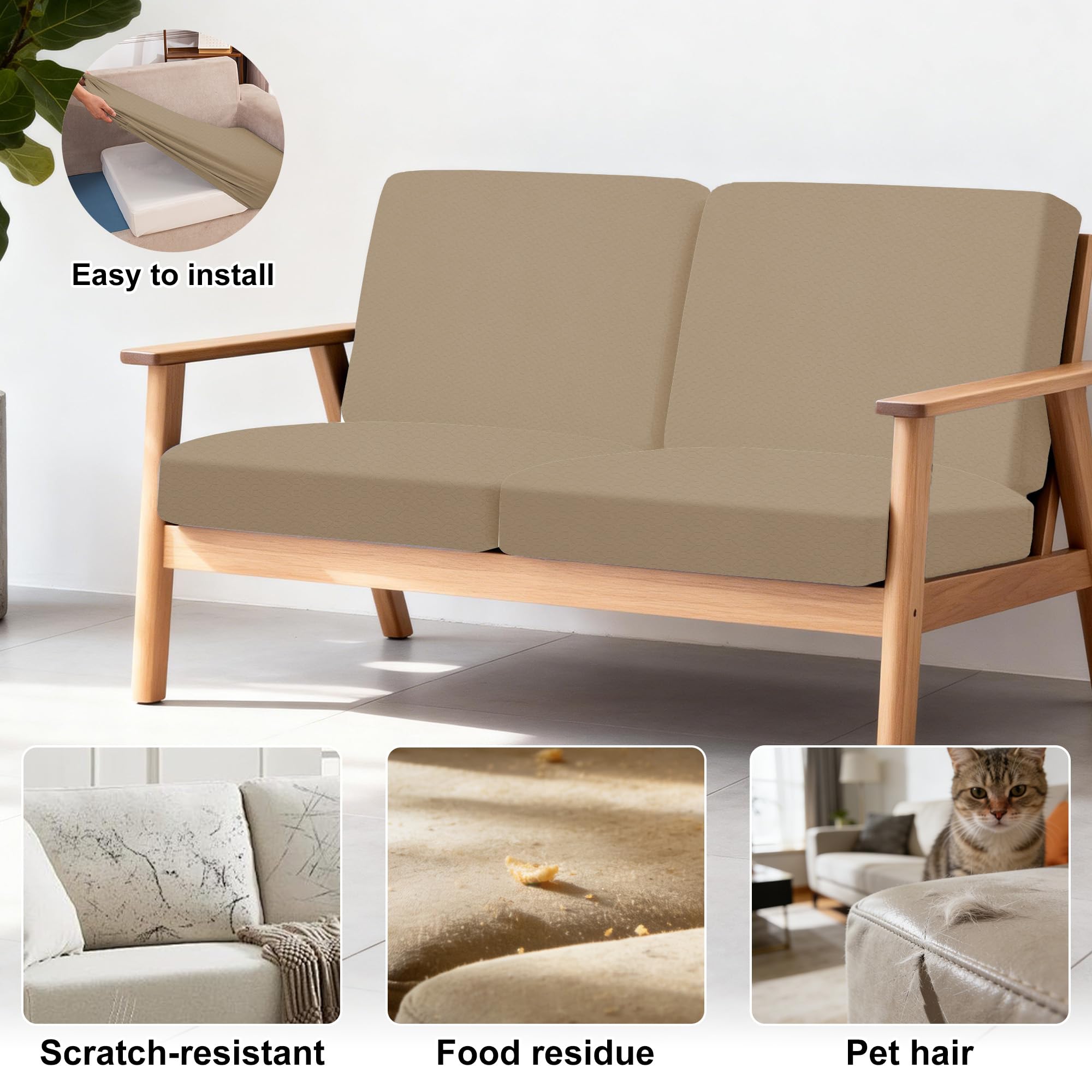 BIETYONE Outdoor Cushion Cover on patio sofa