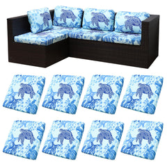 BIETYONE outdoor cushion cover pack of 8, Sea Turtle design