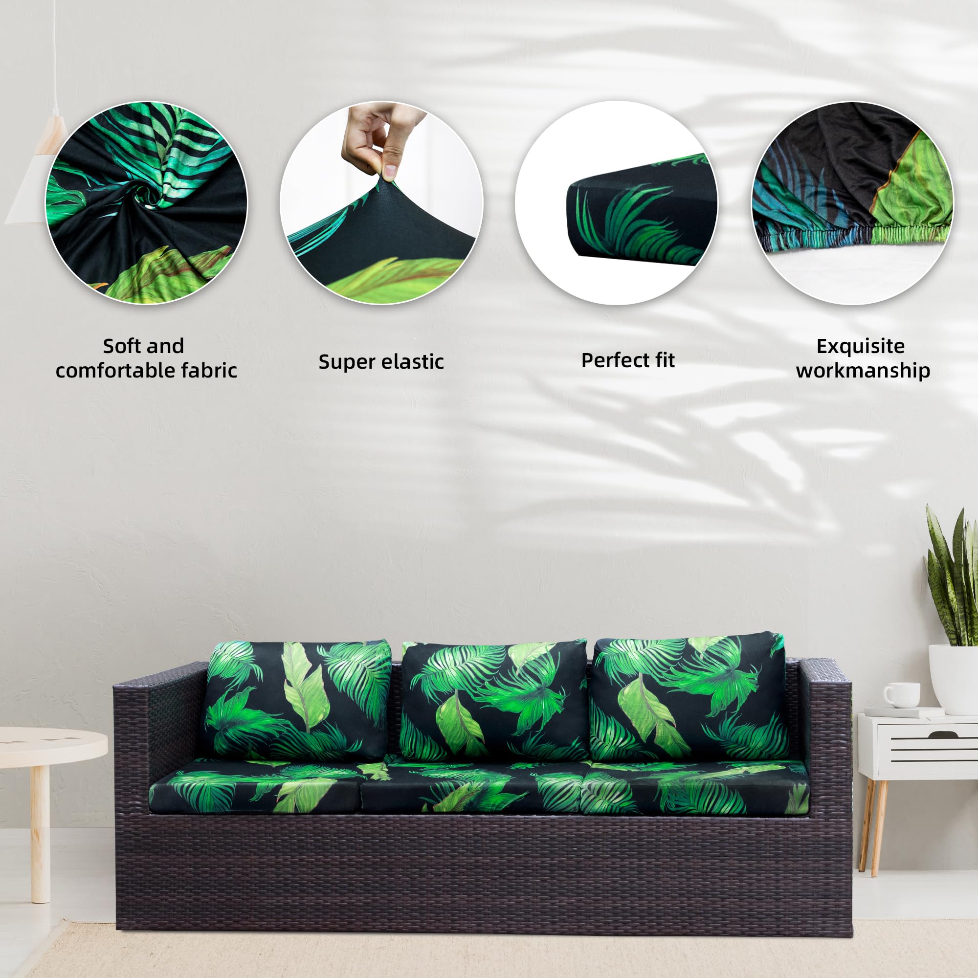 BIETYONE Outdoor Cushion Cover protecting sofa cushions
