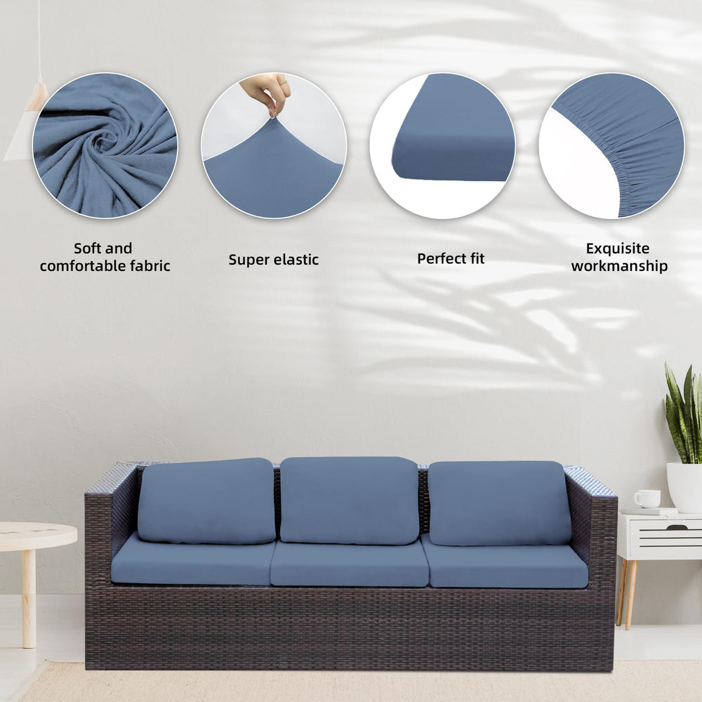 BIETYONE outdoor cushion cover showing elastic fit