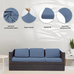 BIETYONE outdoor cushion cover showing elastic fit