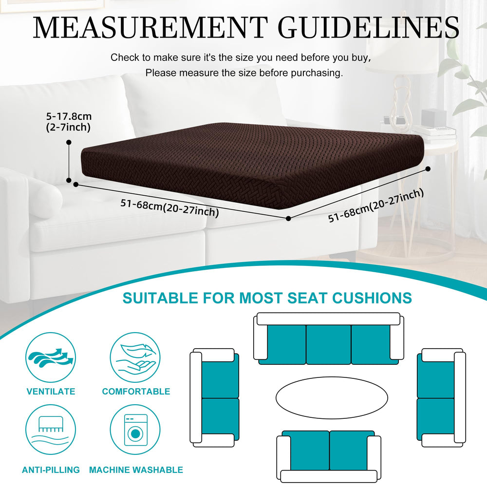 BIETYONE Outdoor Cushion Cover showing flexible fit on sofa cushion
