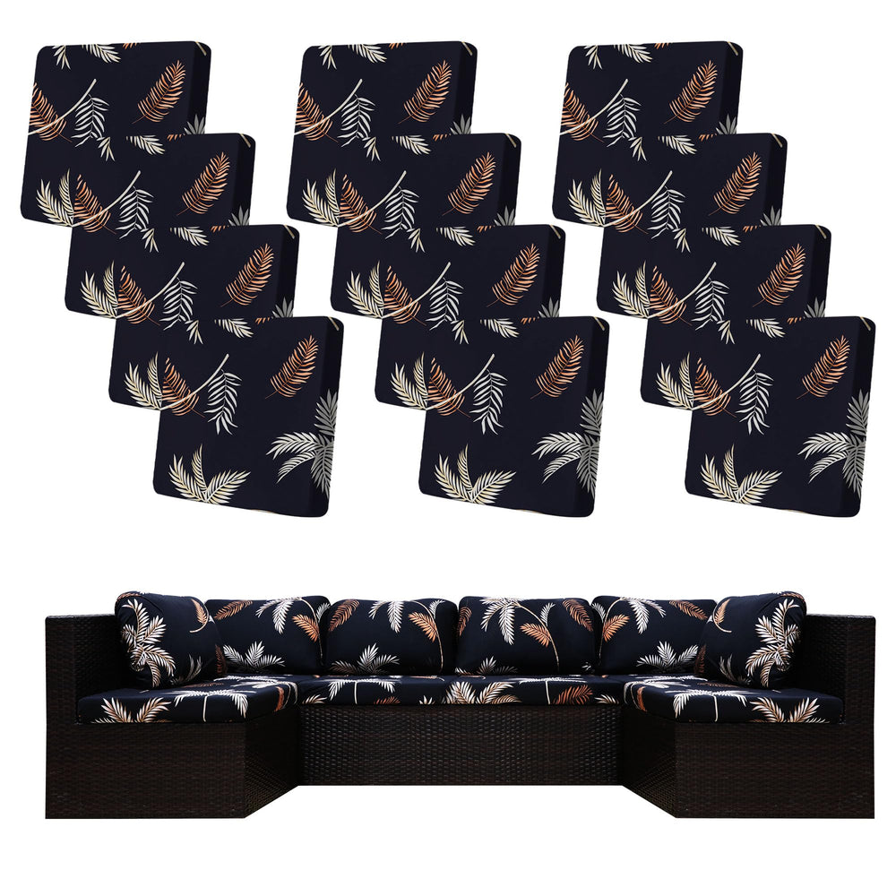 BIETYONE Outdoor Cushion Covers 12 pcs Coconut Forest front view