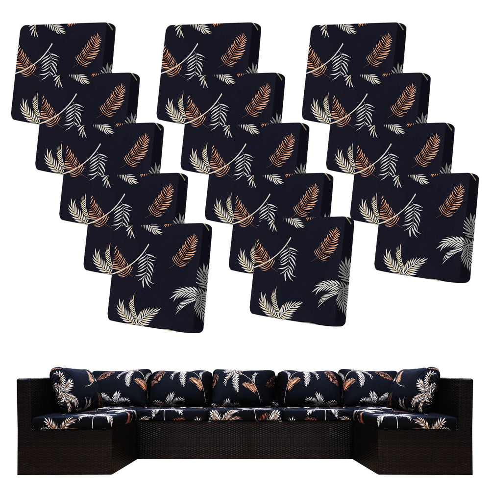 BIETYONE Outdoor Cushion Covers 14 Pcs Coconut Forest front view