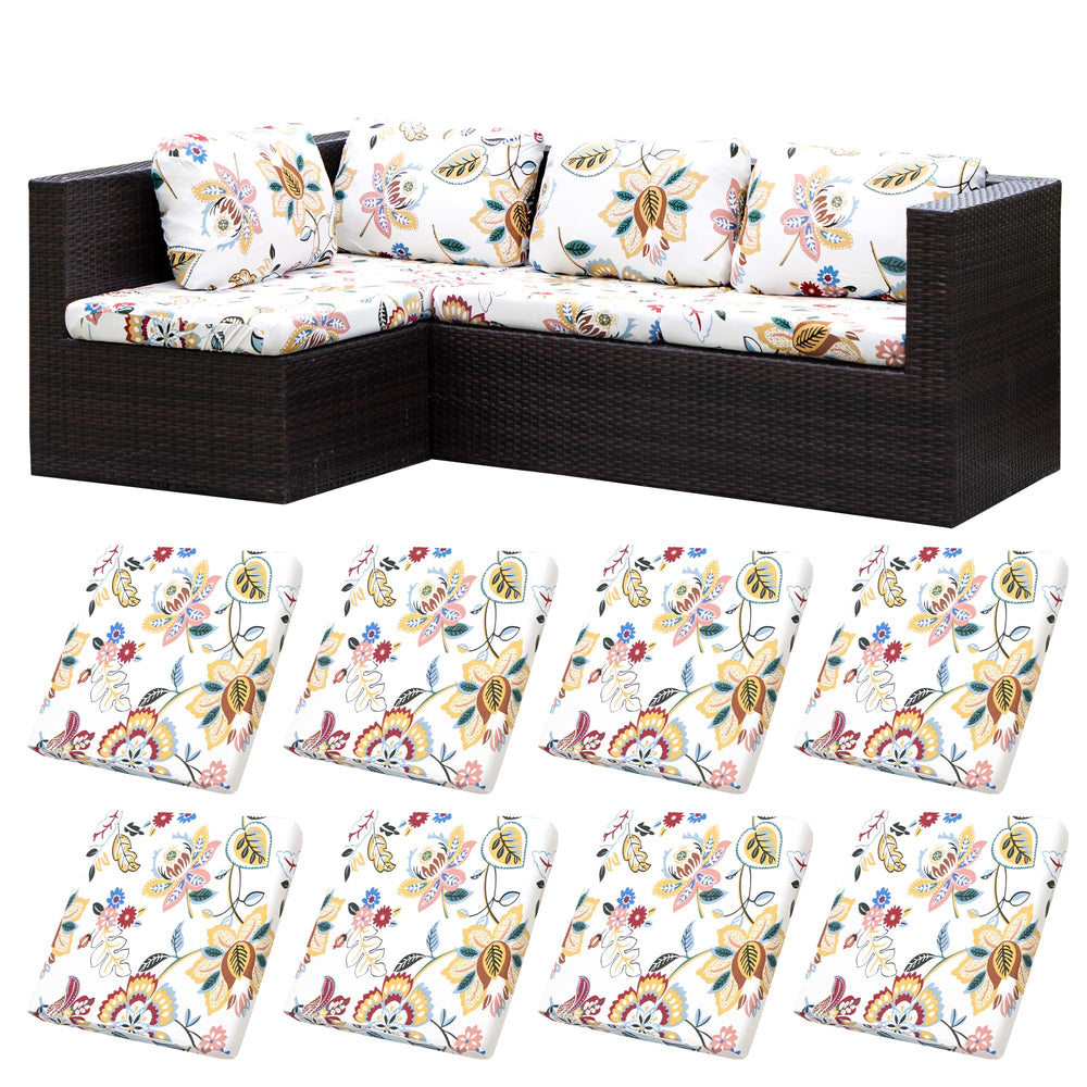 BIETYONE Outdoor Cushion Covers 8PCS front view in vivid colours